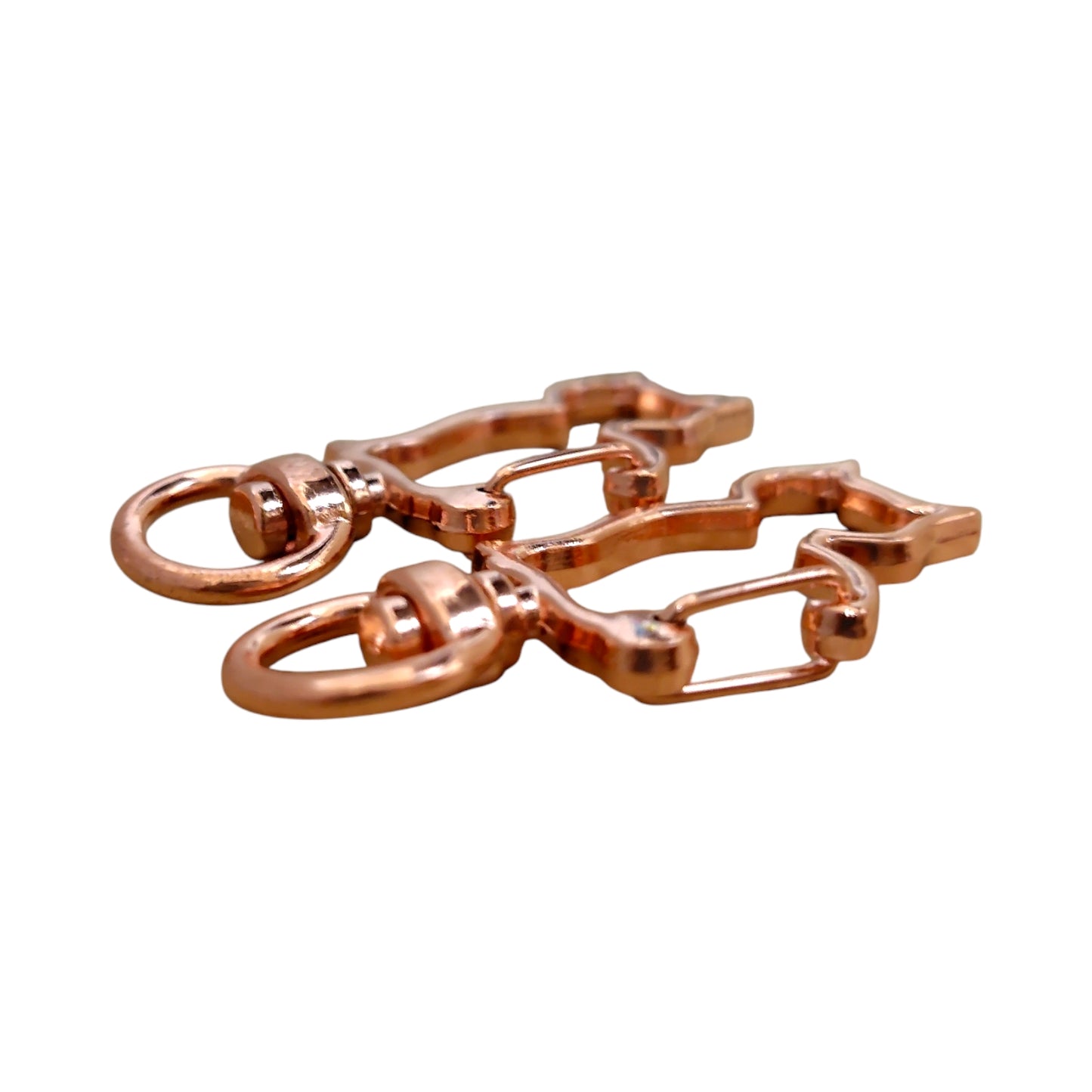 ねこ型チャームナスカン（2個入）ピンクゴールド／ゴールド／ アンティーク／シルバー 約40mm