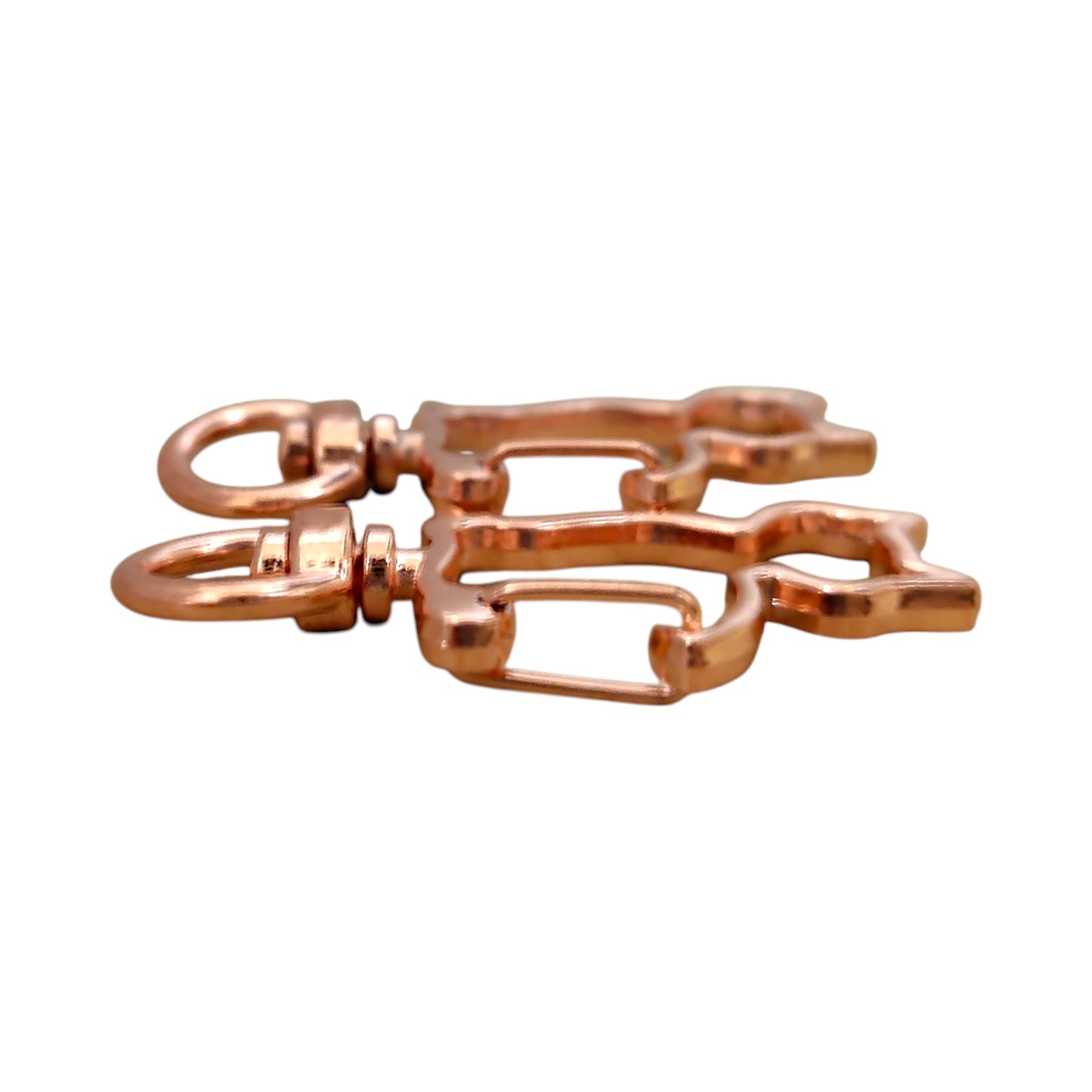 ねこ型チャームナスカン（2個入）ピンクゴールド／ゴールド／ アンティーク／シルバー 約40mm